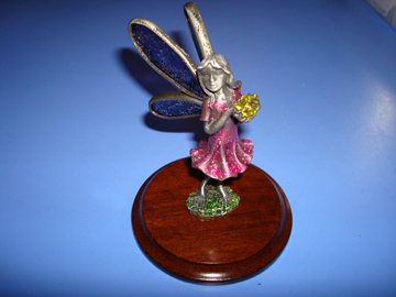 Pewter Fairy Holding a Flower